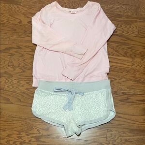 Victoria's Secret Pink and White Pajama Set